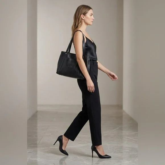 Patricia Nash Heritage Black Leather Chantilly Shoulder Satchel Tote Bag - Picture 2 of 16